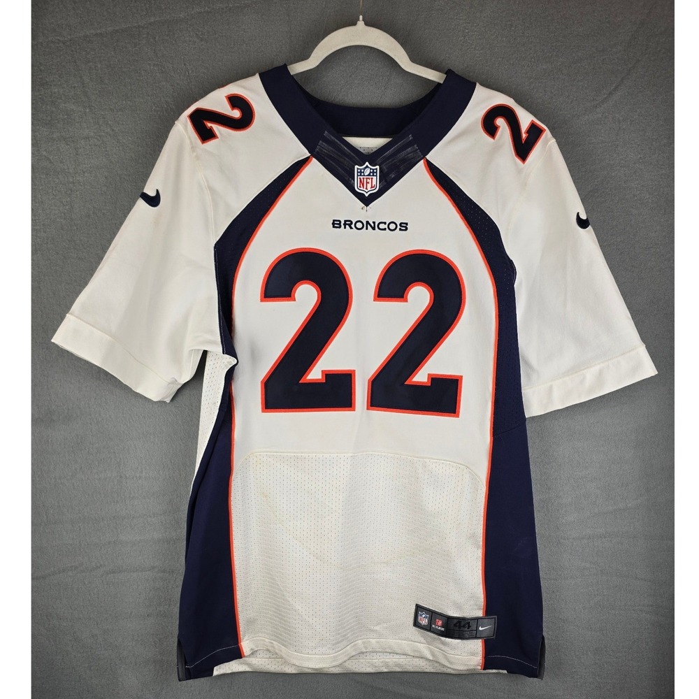 Nike Jersey Mens 44 White C.J. Anderson Denver Broncos 22 Signed On-Field Elite